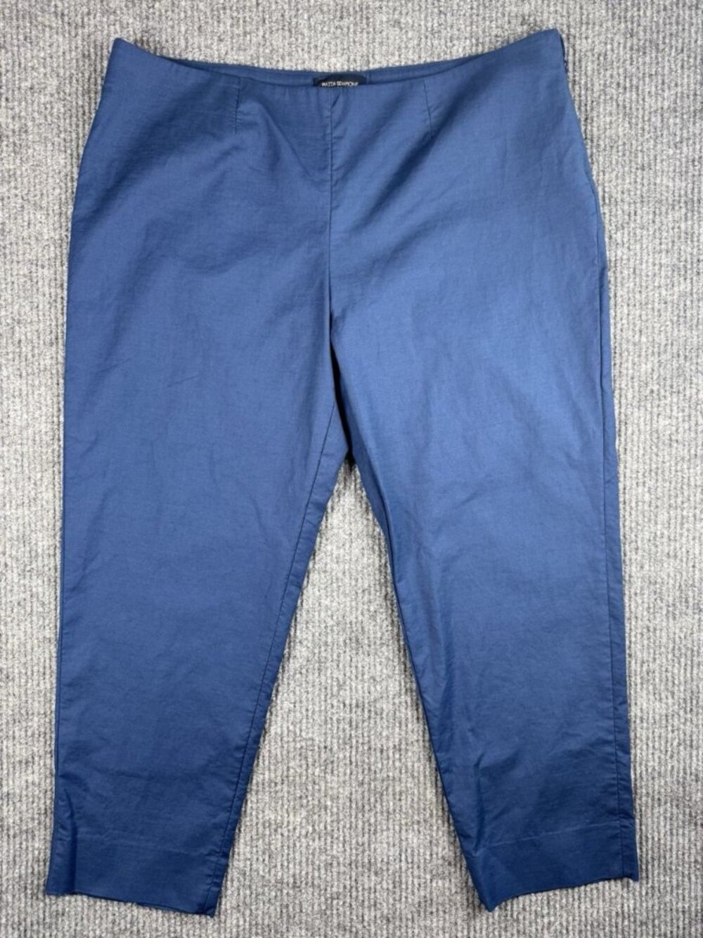 Piazza Sempione Audrey Pants Women IT 54 US 18 Blue Made in Italy Cotton Stretch